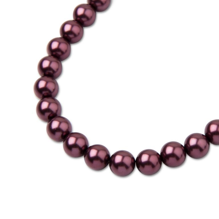 Preciosa perlă rotundă MAXIMA 4mm Pearl Effect Light Burgundy
