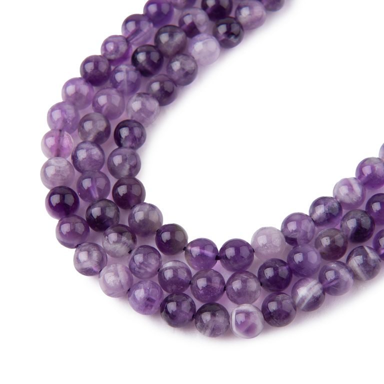 Chevron Amethyst beads 4mm