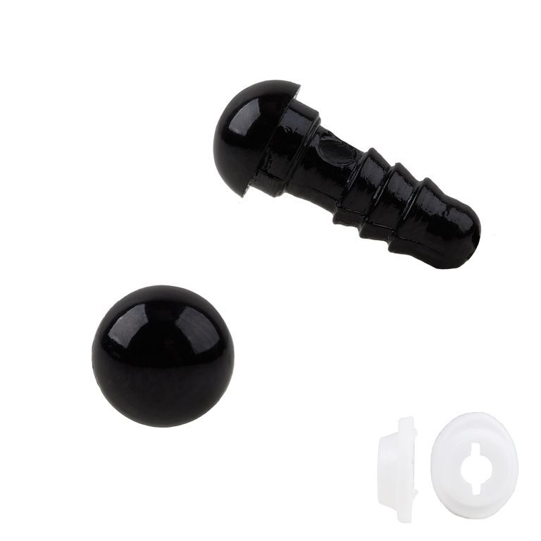 Očička na výrobu hračiek ⌀6 mm s bezpečnostným uzáverom čierna