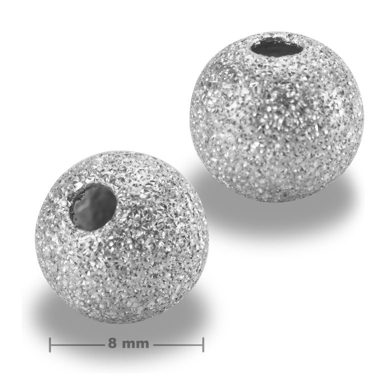 Sterling silver 925 bead stardust 8mm No.397