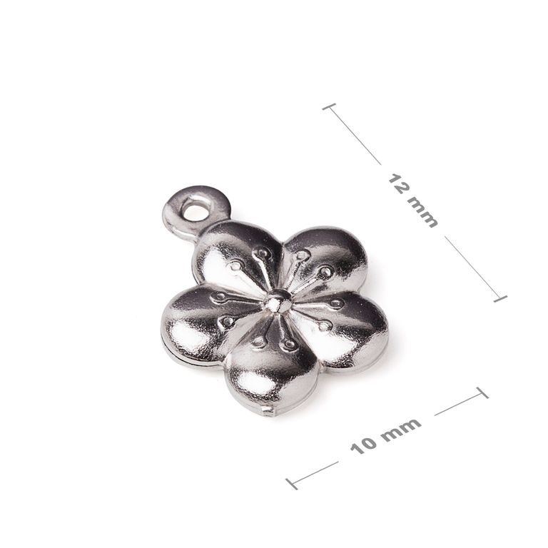 Stainless steel 316L pendant flower