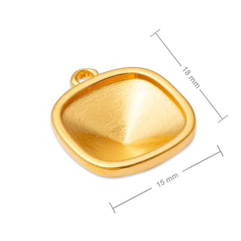 Manumi pendant with a setting for SWAROVSKI 4470 12mm gold-plated