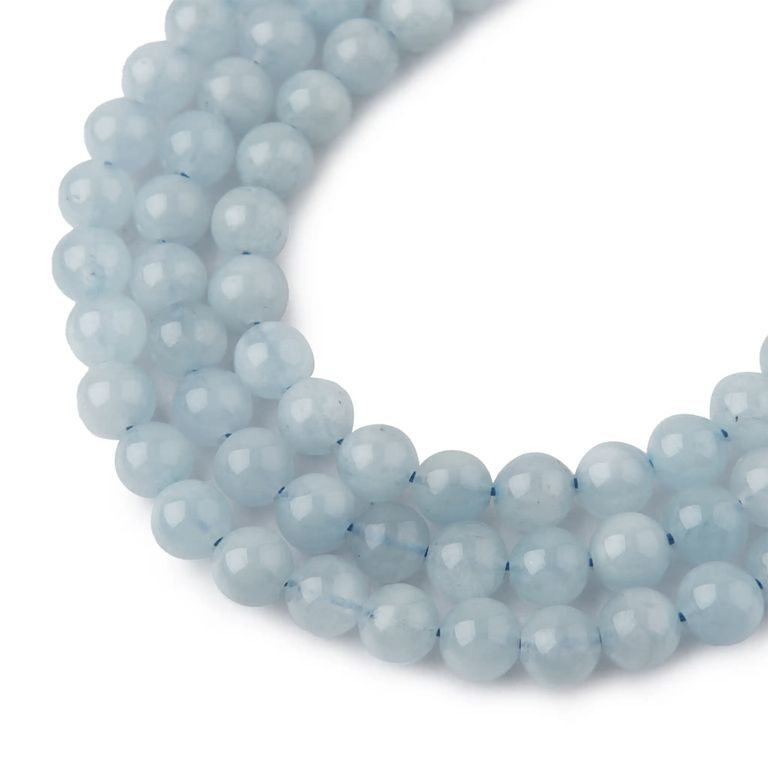 Aquamarine AA beads 6mm