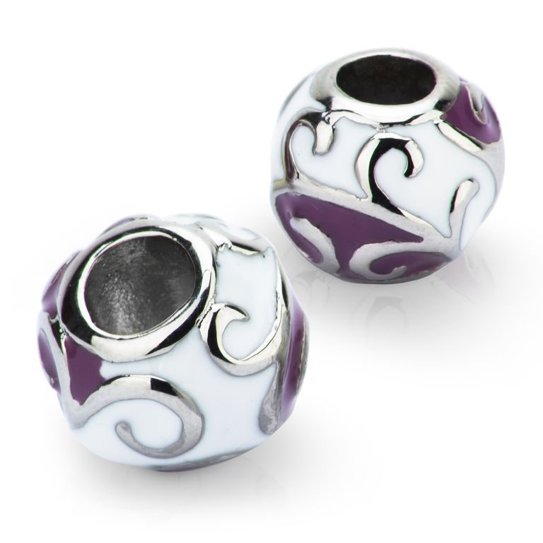 Stainless steel bead with a wide center hole No.10