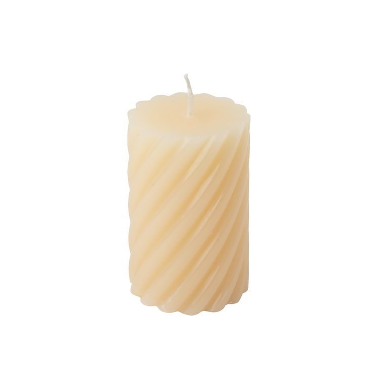 Polycarbonate candle mould in the shape of a cylinder with a spiral 50x75mm