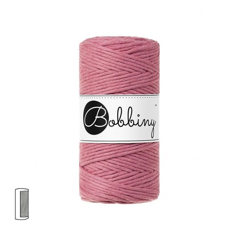 Bobbiny Fir textil Macramé Regular 3mm Blossom