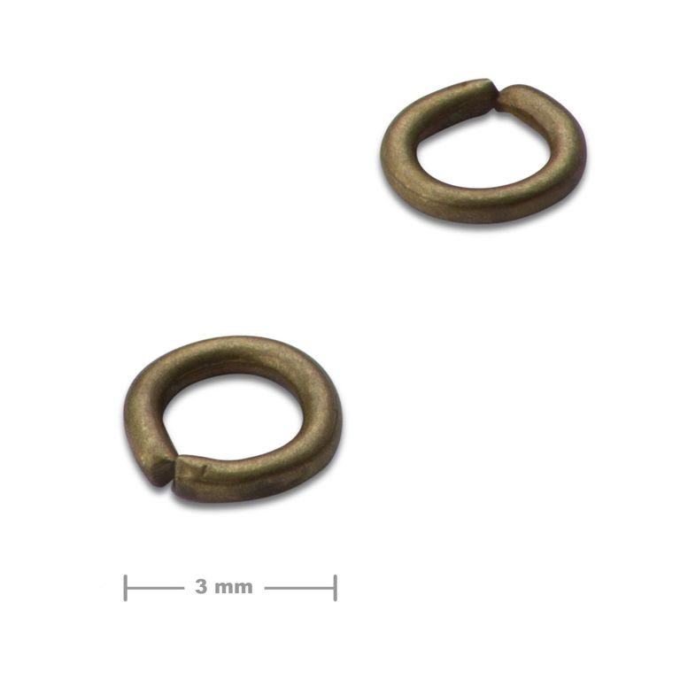 Jump ring 3mm antique brass