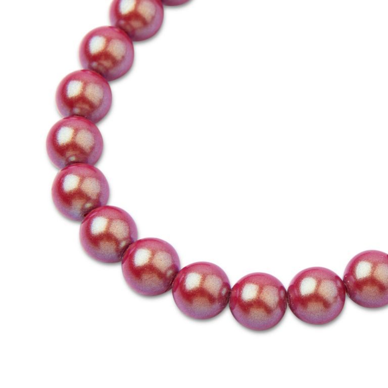 Preciosa perlă rotundă MAXIMA 10mm Pearlescent Red