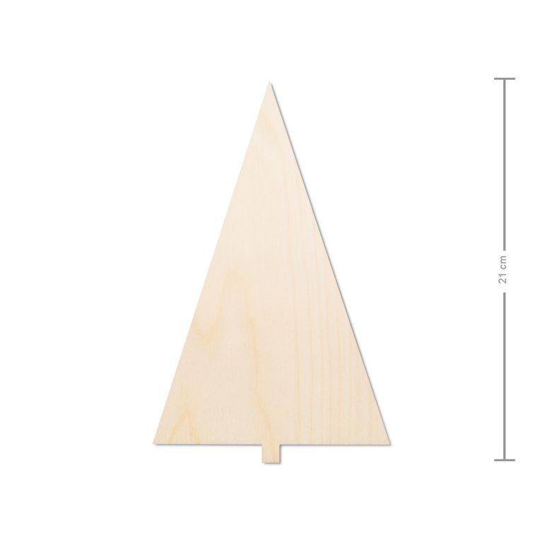 Wooden cutout straight tree 21cm