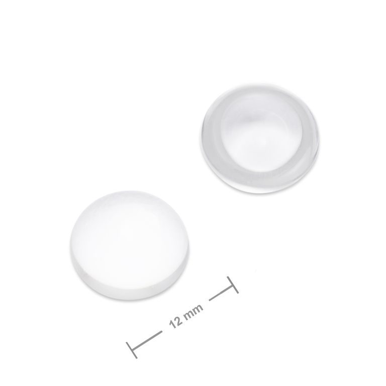 Glass cabochon 12mm transparent