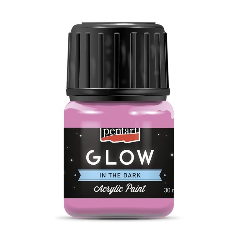 PENTART acrylic paint glowing in the dark 30ml pink