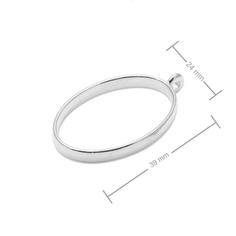 Ramă pentru turnarea rășinii de cristal oval 39x23mm de culoare argintie