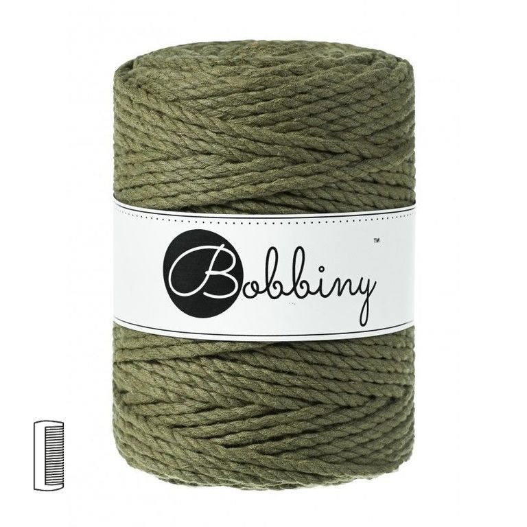 Bobbiny Macramé příze XXL 3PLY 5mm Avocado