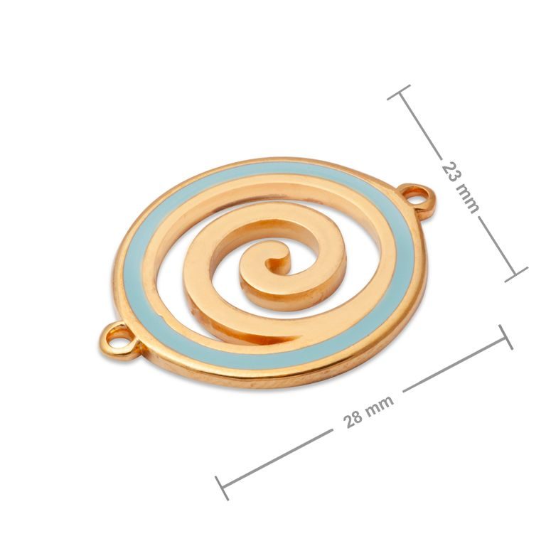 Manumi connector spiral 28x23mm gold-plated