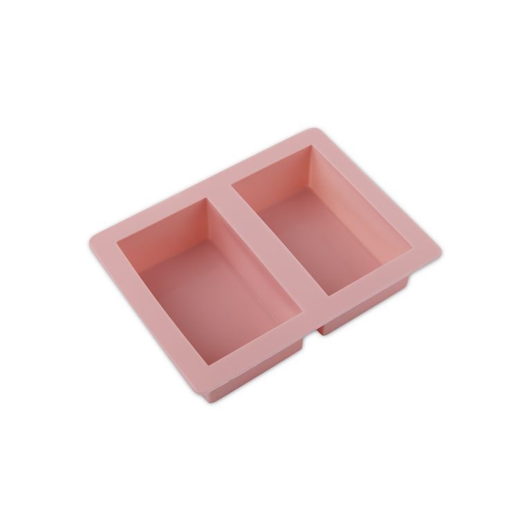 Silicone mould for casting soap mass in the shape of cuboids