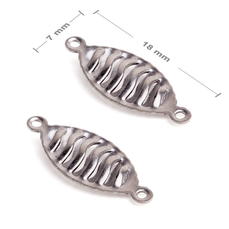 Stainless steel 316L spacer leaf 18x7mm