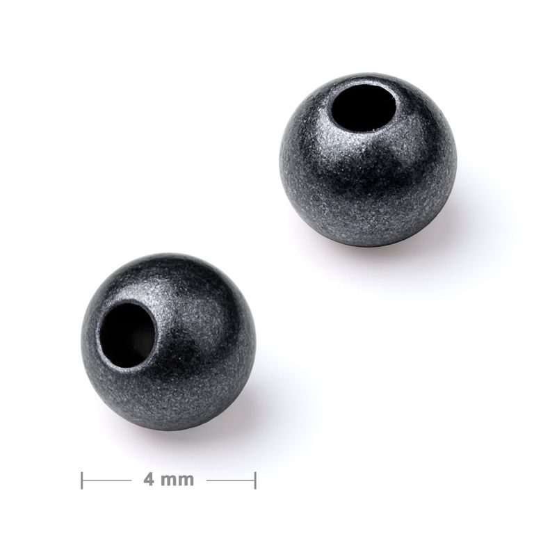 Metal spacer bead 4 mm anthracite