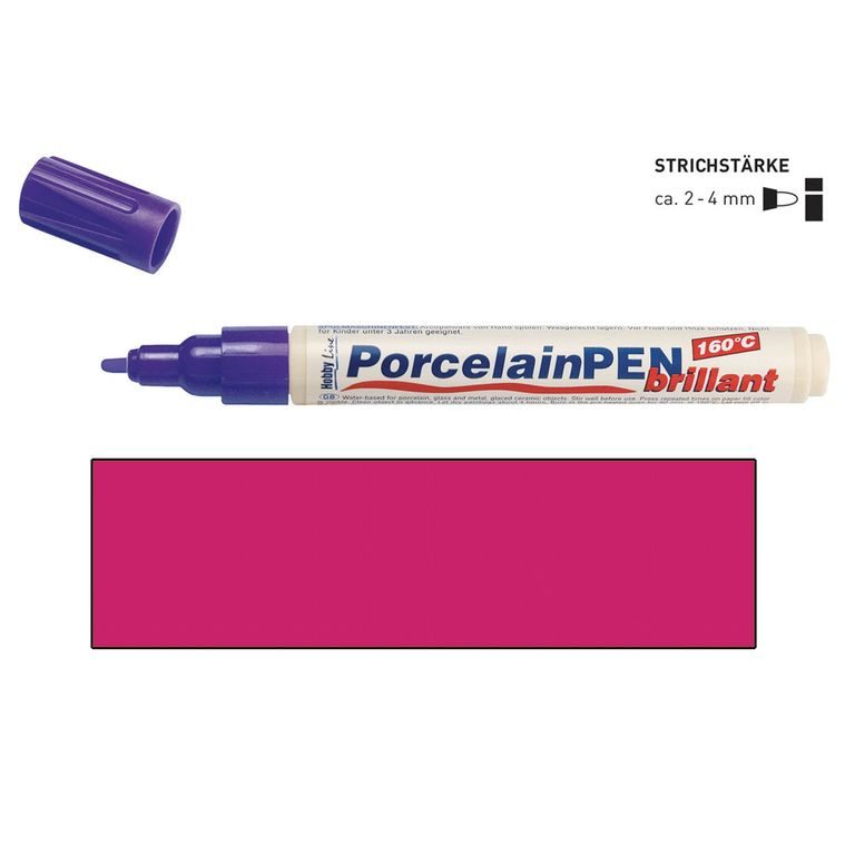 Porcelain and glass pen KREUL BRILLANT red