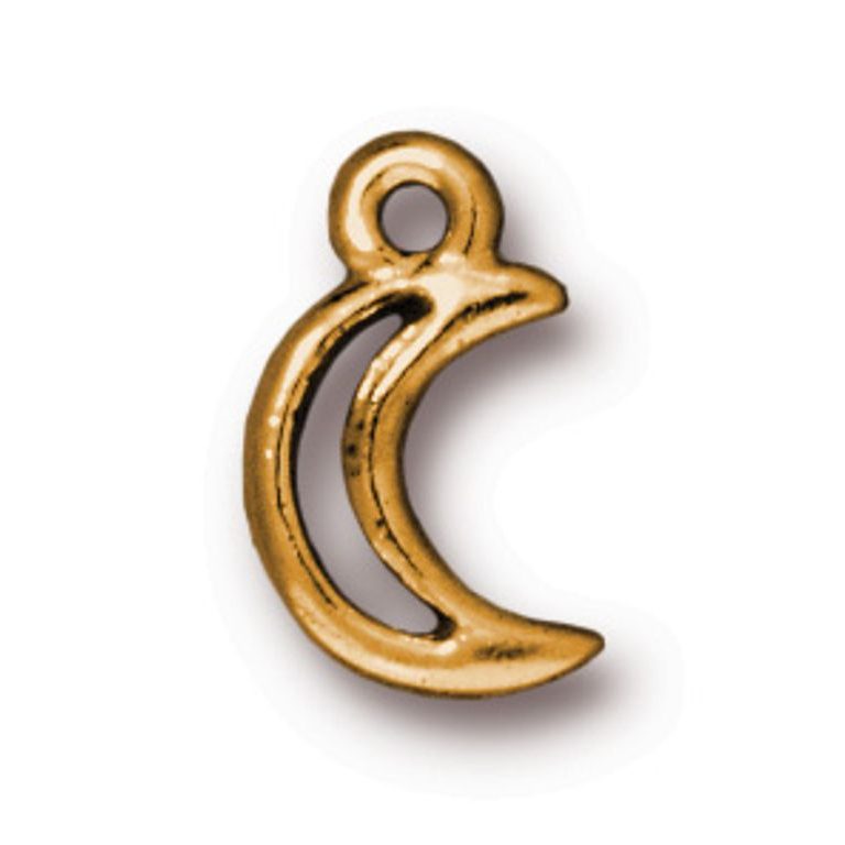 TierraCast pendant Crescent Moon gold