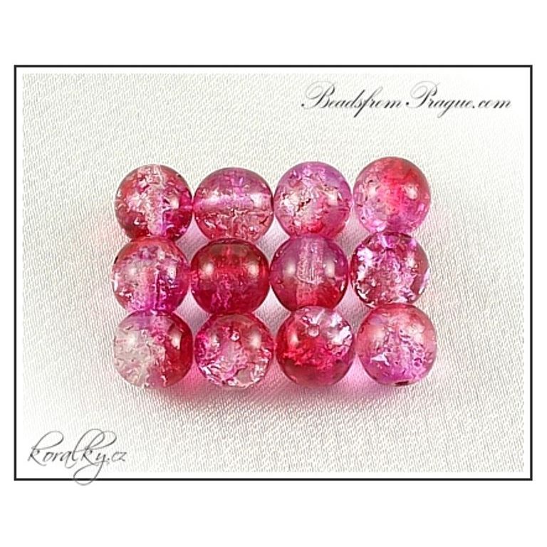 Czech glass crackle beads No.1