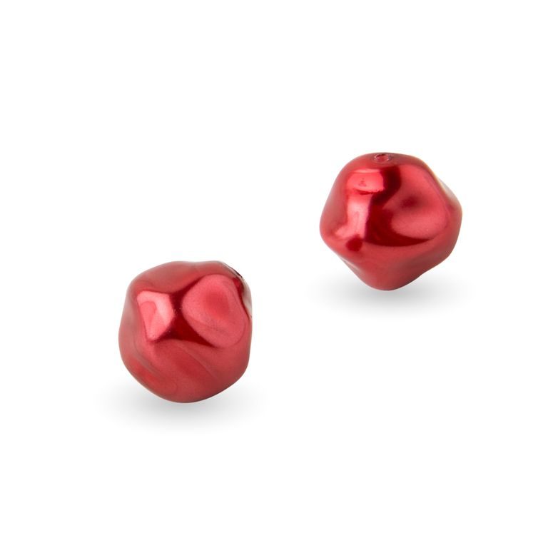 Voskové perly tvary 12mm červené č.17