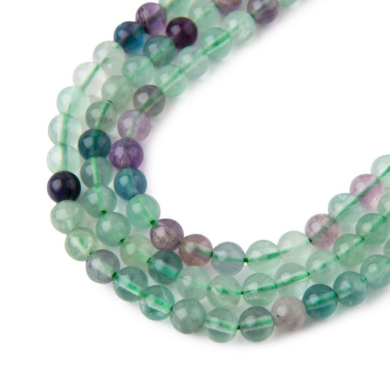 Rainbow Fluorite beads 4mm