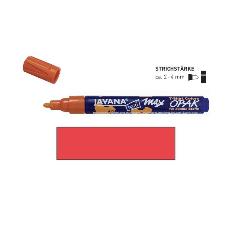 Fabric marker Texi Max JAVANA OPAK red