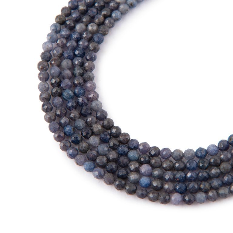 Sapphire faceted beads 3mm