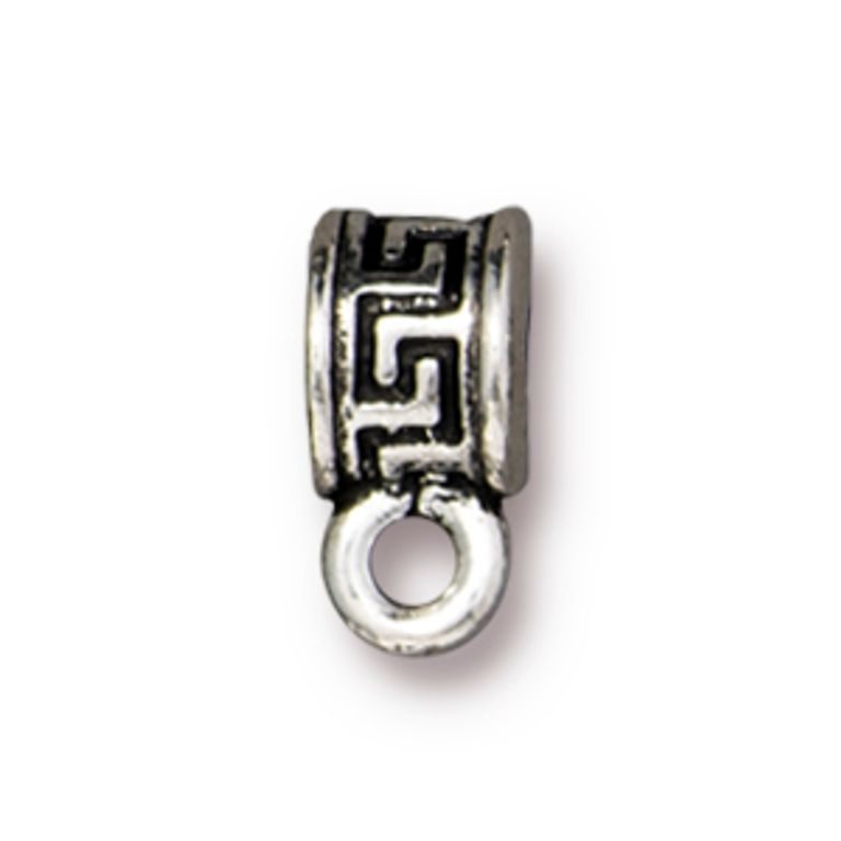 TierraCast decorative spacer with a loop Meandering antique silver