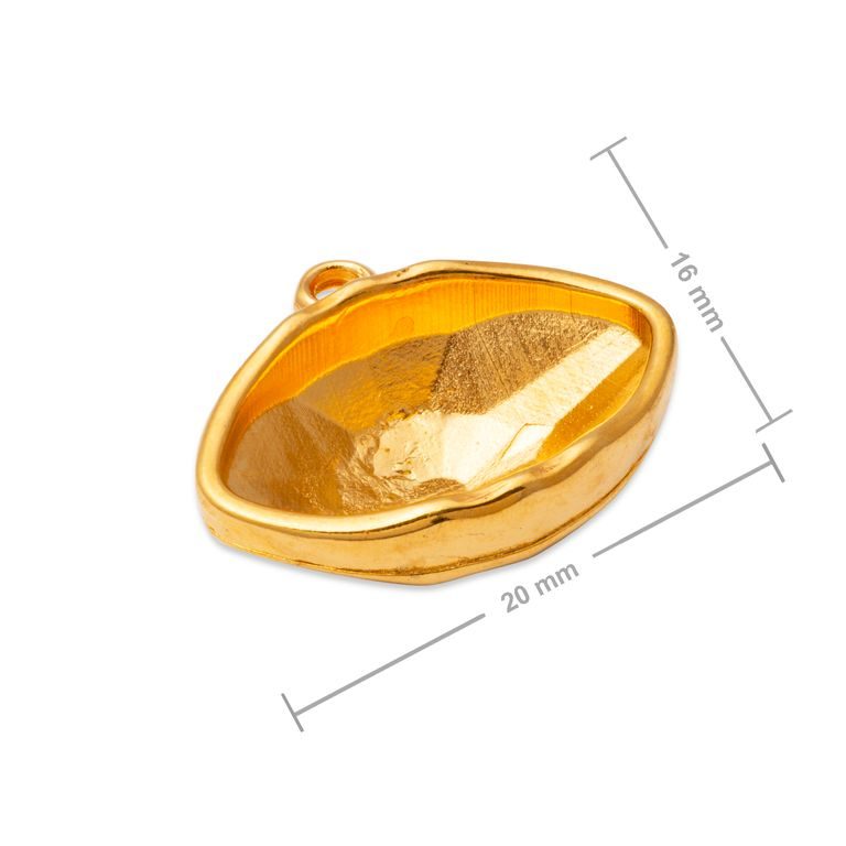 Manumi pendant with a setting for SWAROVSKI 4775 18x10,5mm gold-plated