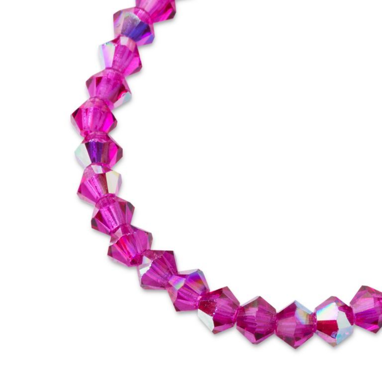 Preciosa MC bead Rondelle 6mm Fuchsia AB