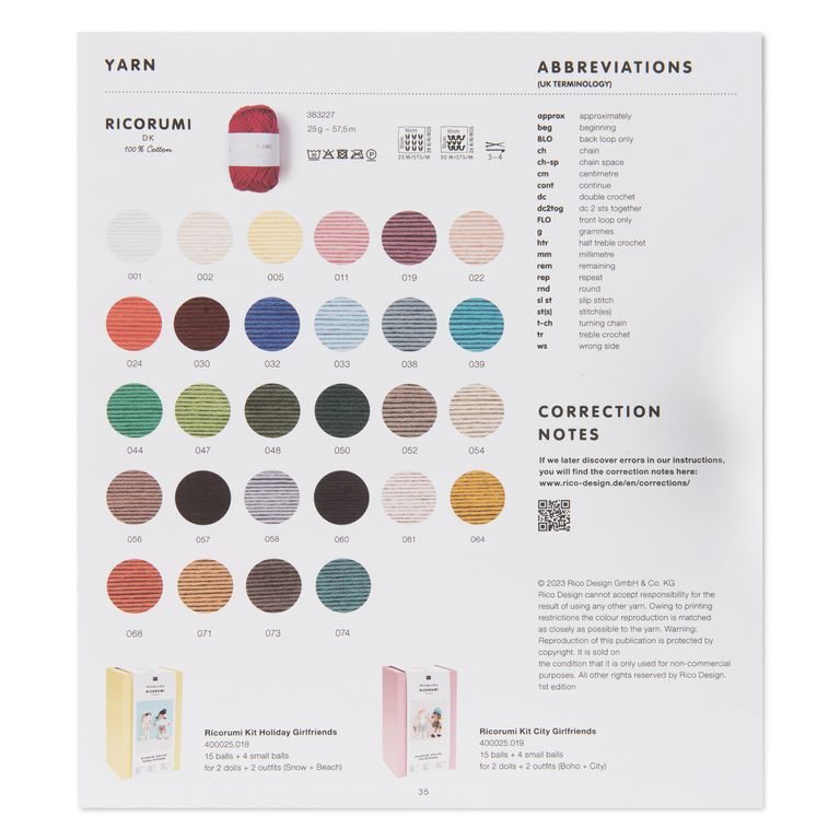 Kniha návodov na háčkovanie Ricorumi Bábiky anglická verzia