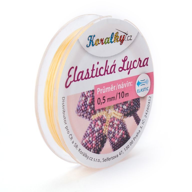 Elastická lycra 0,5mm/10m zlatá