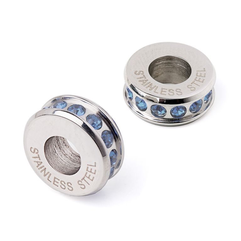 Stainless steel bead with large center hole No.64