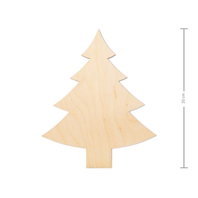 Decupaj din lemn pom de Crăciun 20cm
