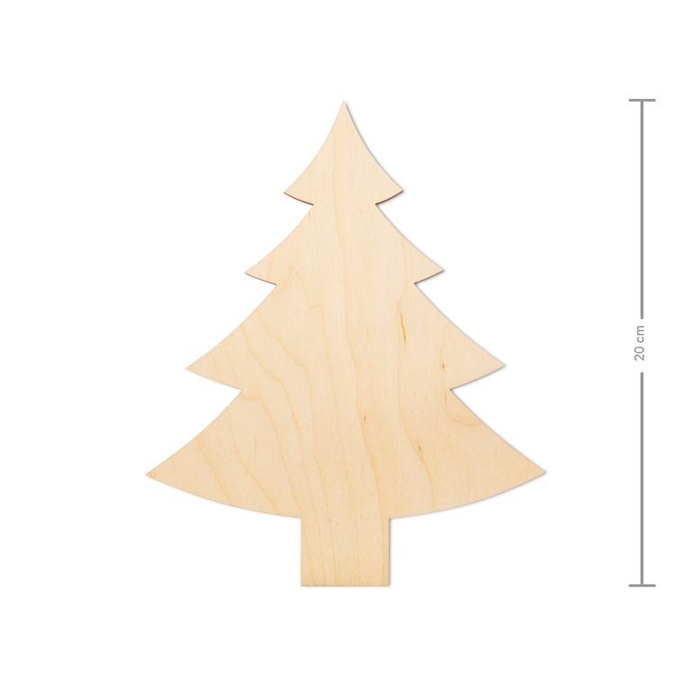 Wooden cutout tree 20cm