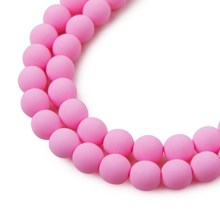 České mačkané korálky Estrela BONDELI 8 mm soft pink