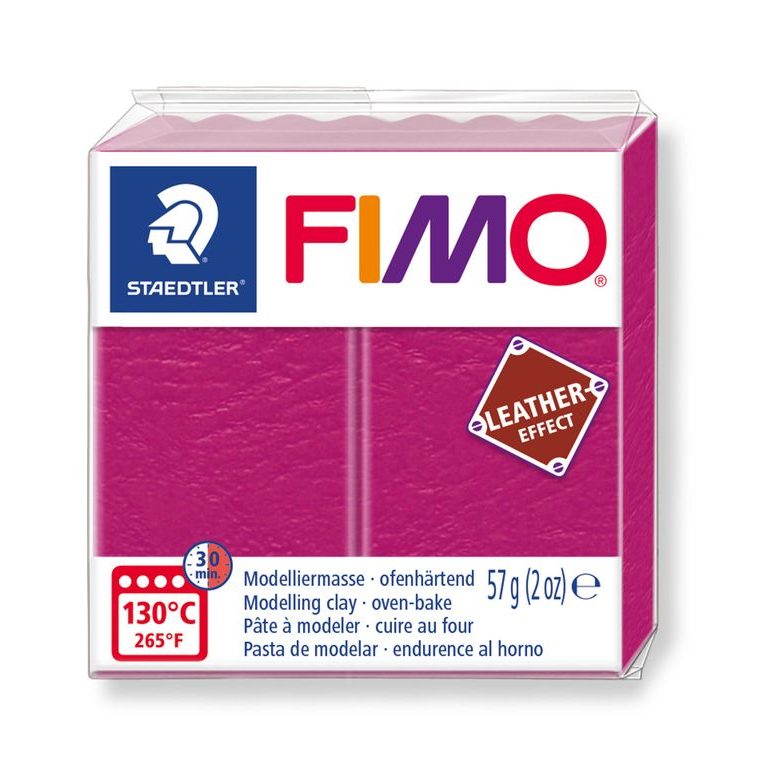 FIMO Leather Effect (8010-229) malinová