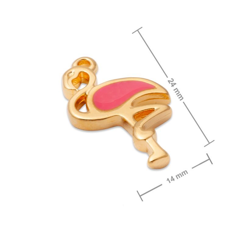 Manumi pendant flamingo 24x14mm gold-plated