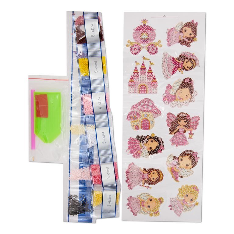 Diamond painting set of stickers with princesses 12pcs