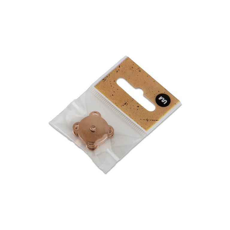 Haberdashery magnetic closure 19 x 19 x 5.5 mm in light rose gold color