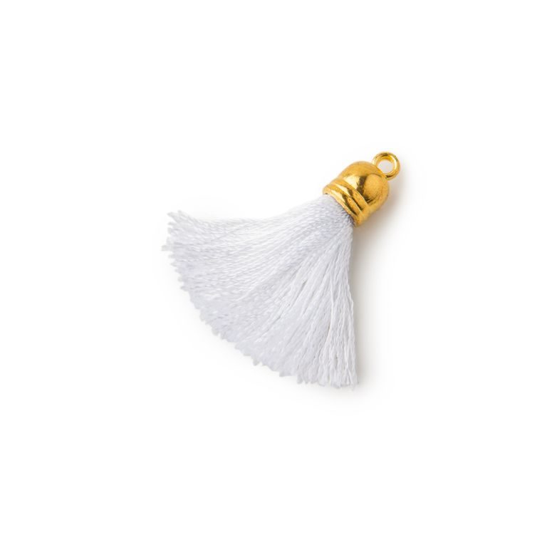 Silk tassel 3cm white