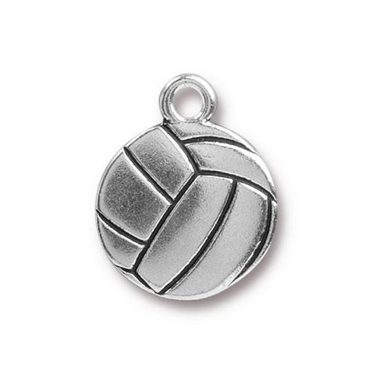 TierraCast pandantiv Volleyball culoare argintiu învechit