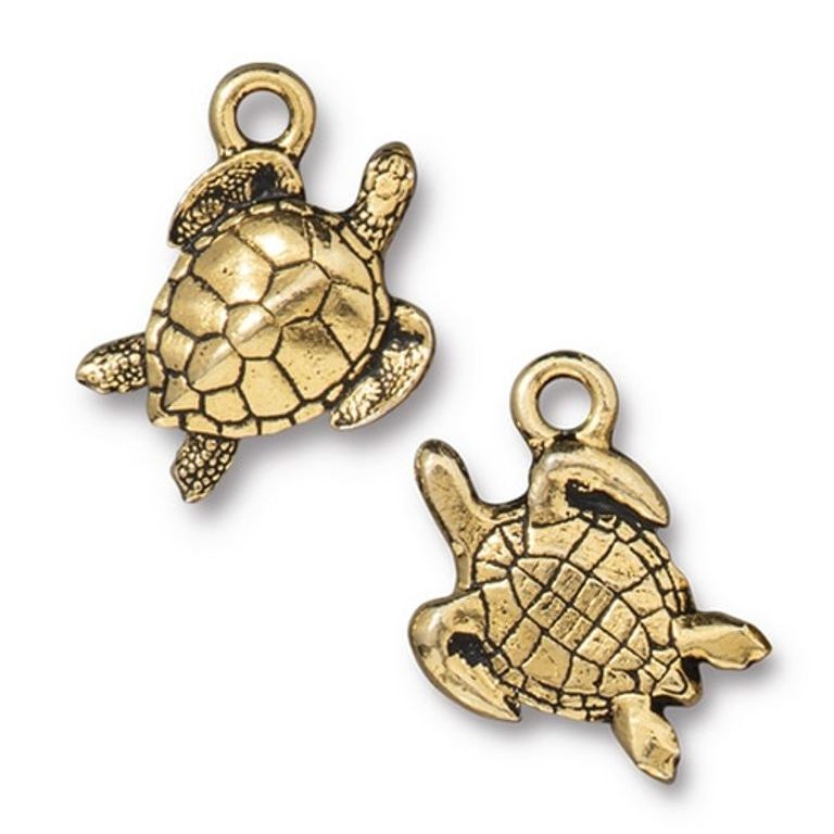 TierraCast pendant Sea Turtle antique gold