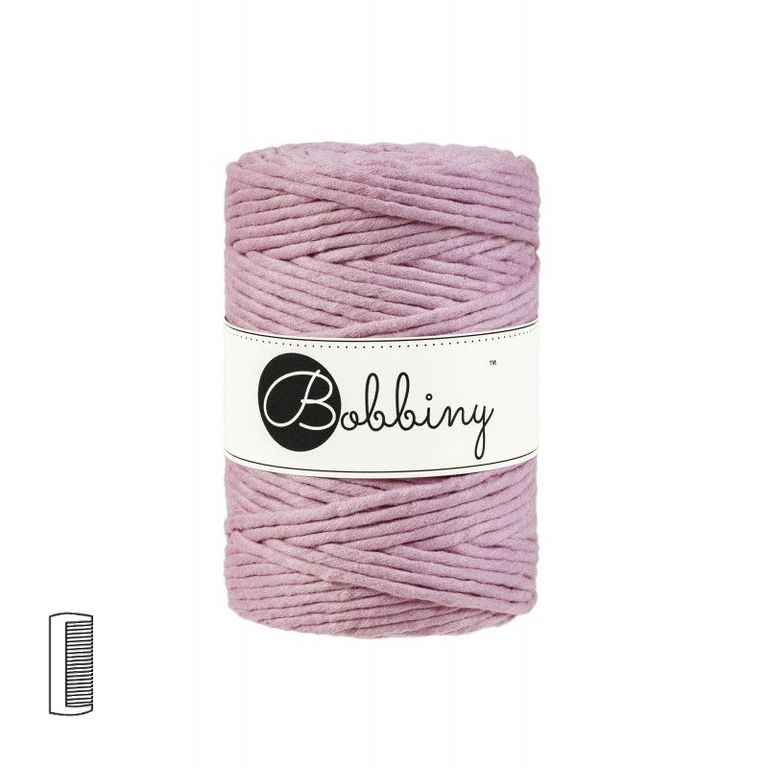 Bobbiny Fir textil Macramé XXL 5mm Dusty pink