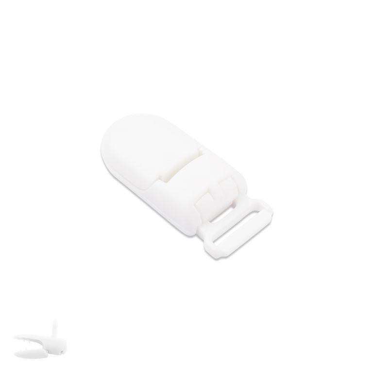 Plastic dummy clip 32x17,5x9mm Snow White