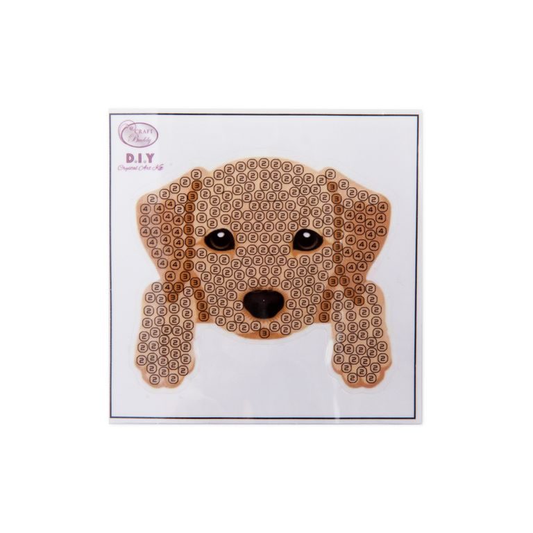 Diamond painting sticker dog