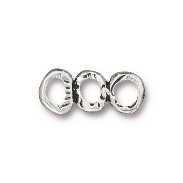 TierraCast connector Intermix 3 Rings Bar antique silver