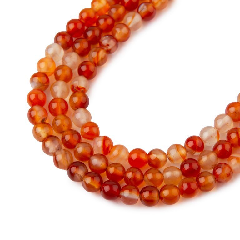 Carnelian Lighter beads 4mm