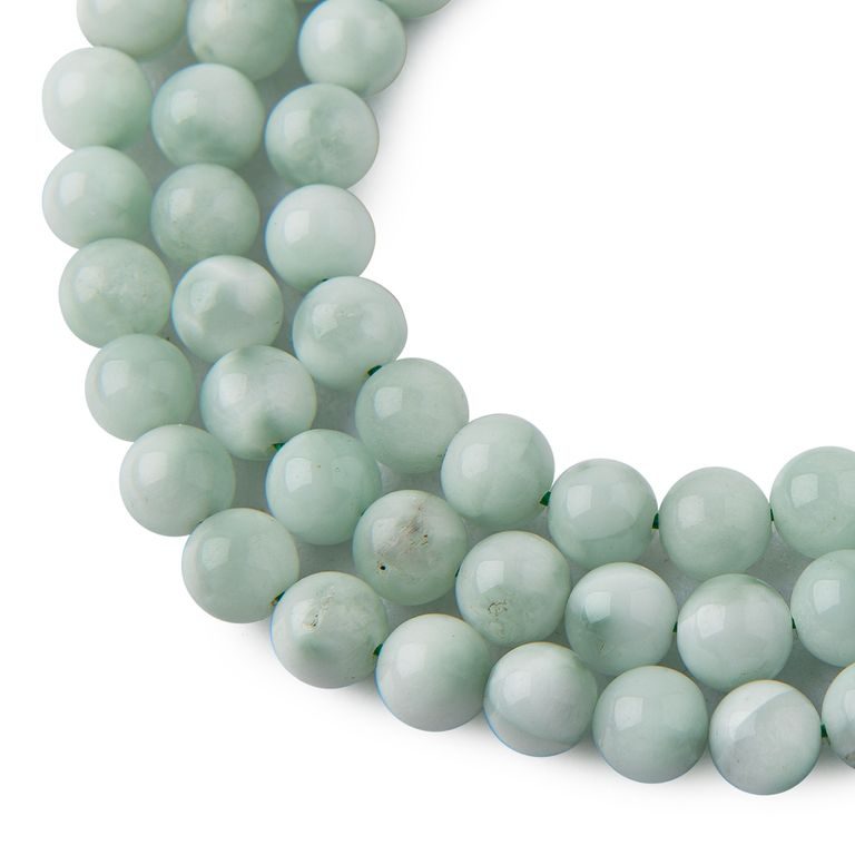Green Larimar beads 8mm